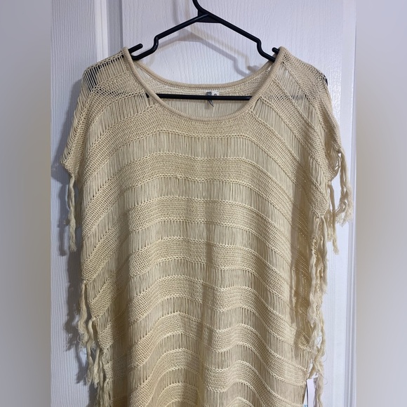 NWT Ripcurl Fringe Boho Hippie Coastal Summer Beachy Swimsuit Coverup Size XS - Picture 2 of 9